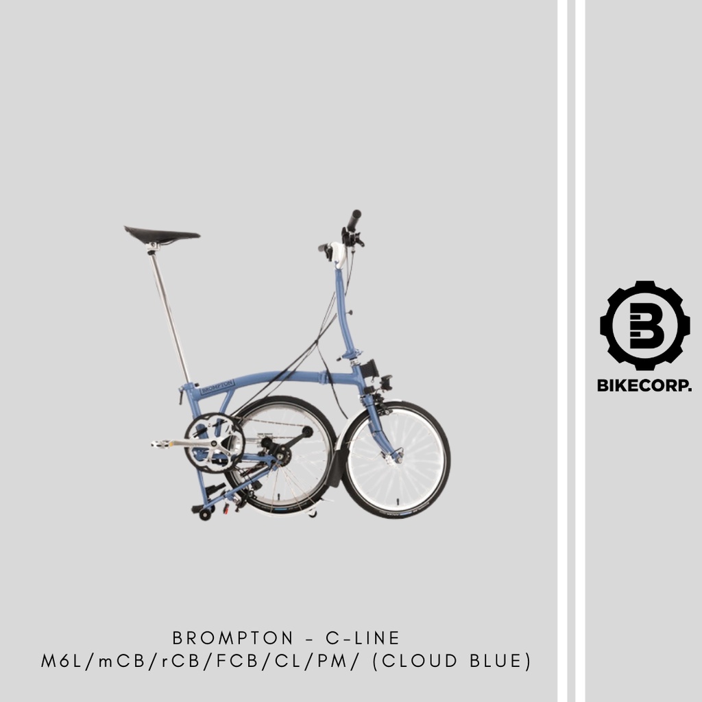 sepeda lipat - BROMPTON - C-LINE M6L/mCB/rCB/FCB/CL/PM/ (CLOUD BLUE)