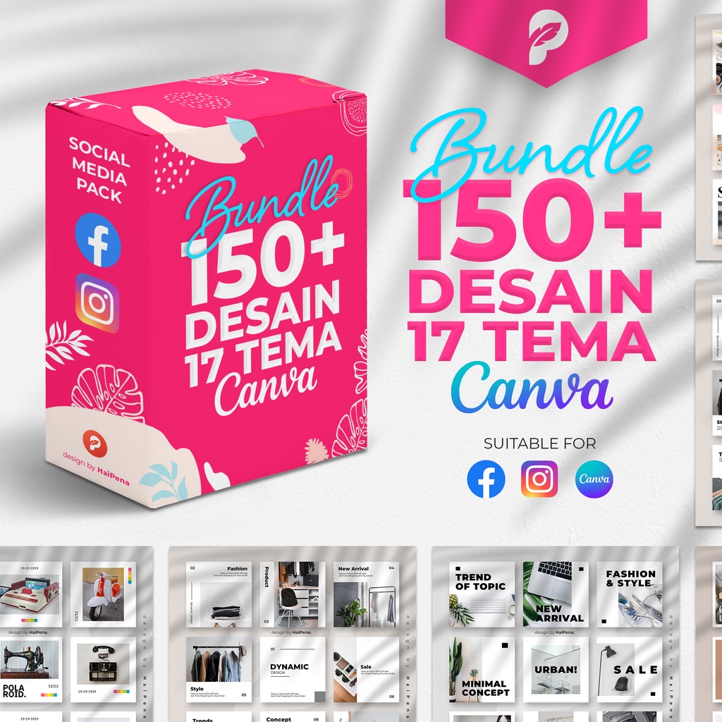 RATUSAN DESAIN 150+ Template Desain Canva Instagram