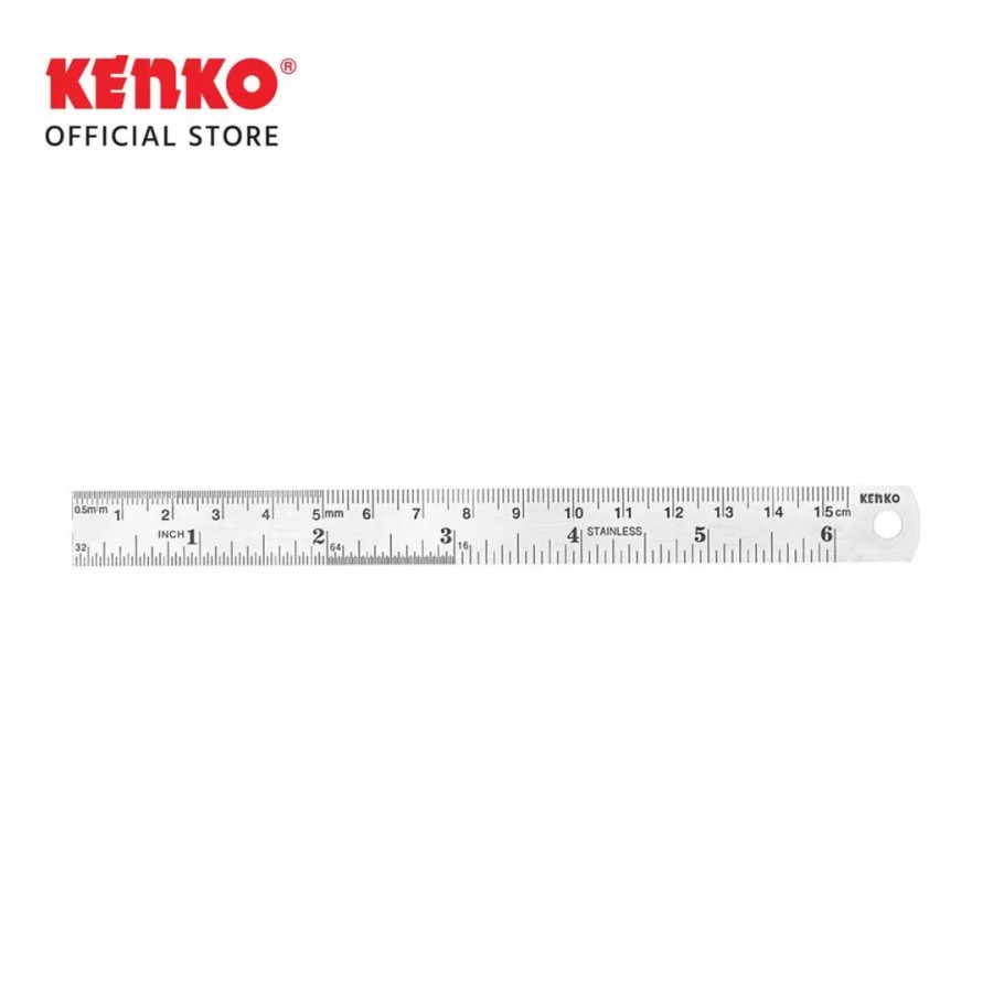 

Stainless steel ruler / penggaris besi Kenko 15 cm