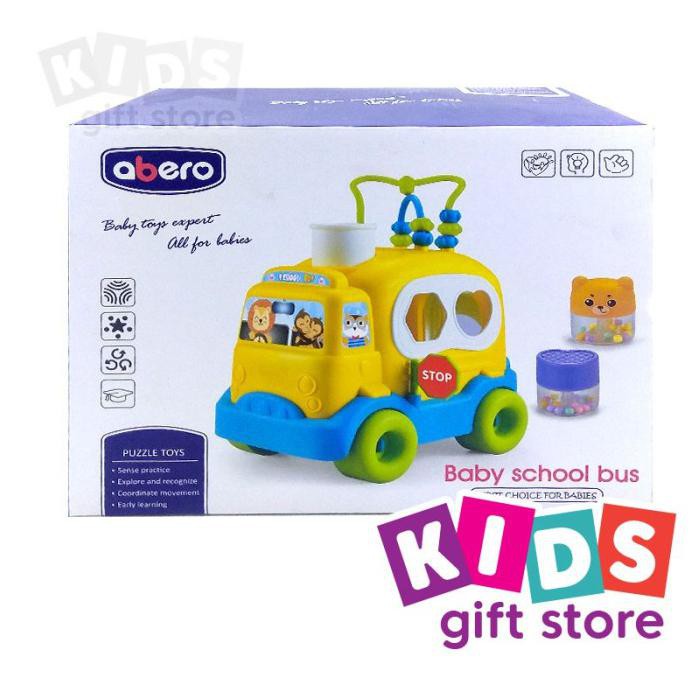 

abero school bus puzzle toy play set mainan edukasi sry77