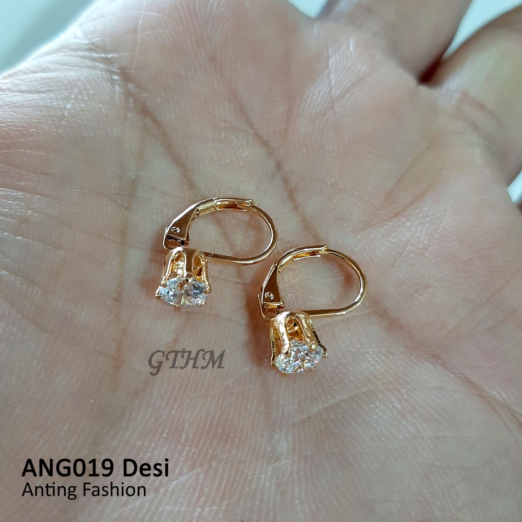 anting desi kait silver simple imut bs di pakai anak dan dewasa untuk telinga kecil awet lapis emas