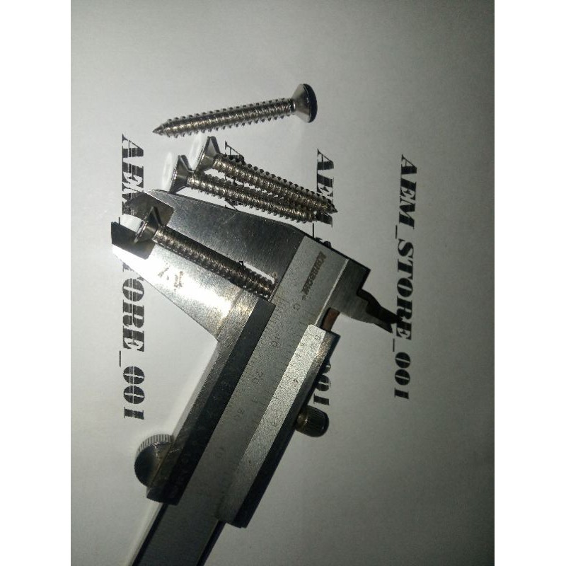 sekrup jf #10 x 1.1/2 (4.8mm x 38mm) stainless 304