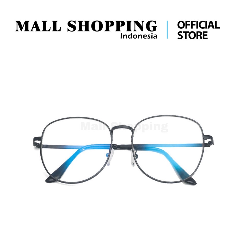 (COD) KACAMATA KOTAK FRAME ANTI RADIASI UNISEX MALL SHOPPING