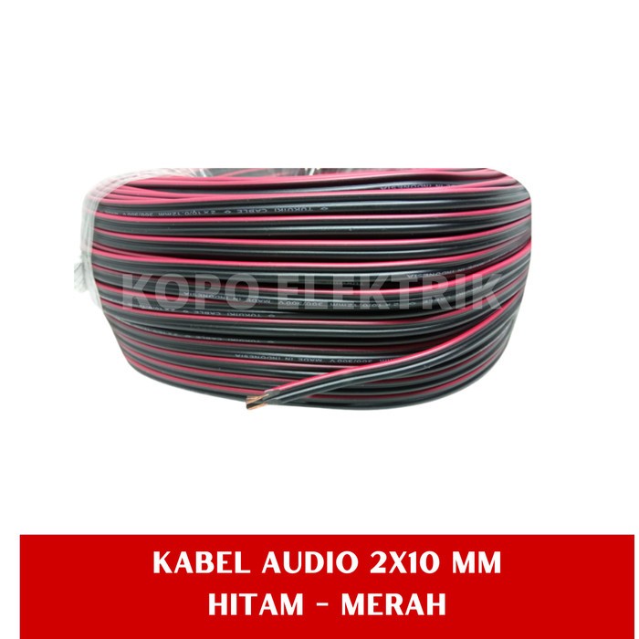 Kabel Serabut 2x10  Hitam Merah