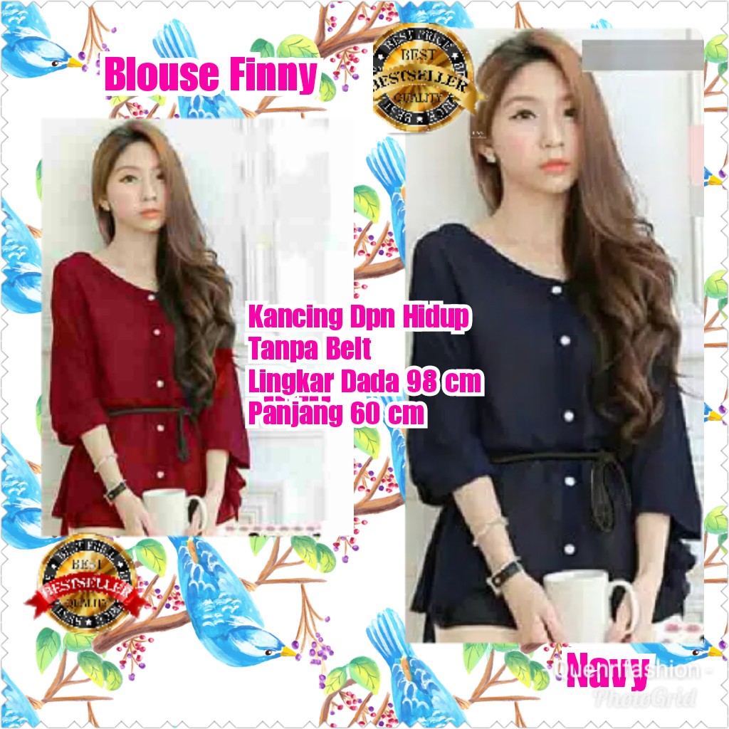 TERMURAH FINNY RED / BLOUSE/ TERBARU / TERPOPULER / TERLARIS /KONDANGAN/PESTA/TERMURAH