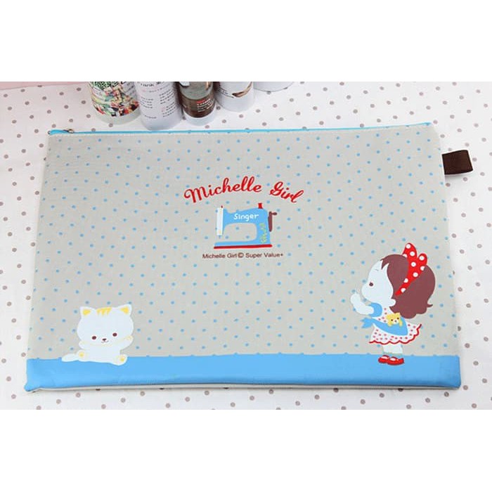 

Tas File A4 Cute Cartoon Honey Snow Girl Canvas Zipper Bag Bta180 - Pink