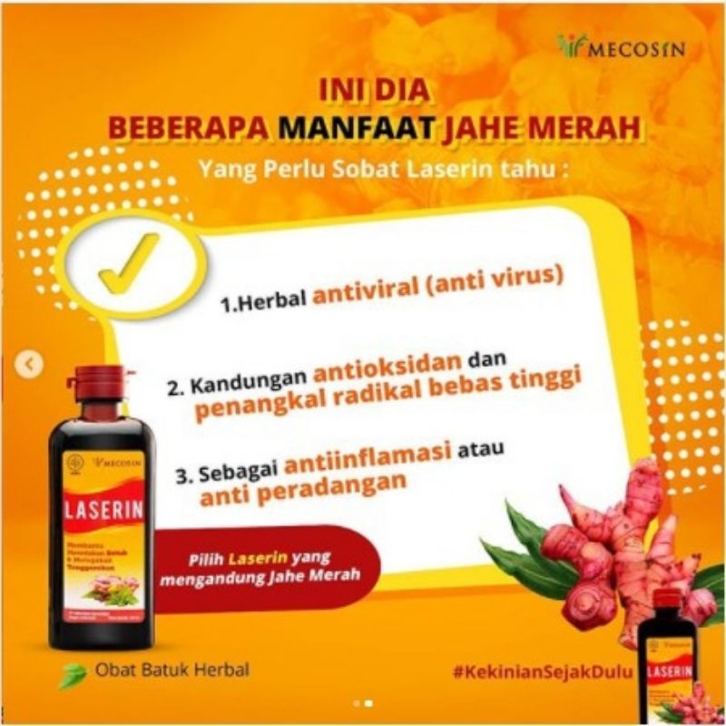 Laserin Syrup 110ml - Membantu Meredakan Batuk