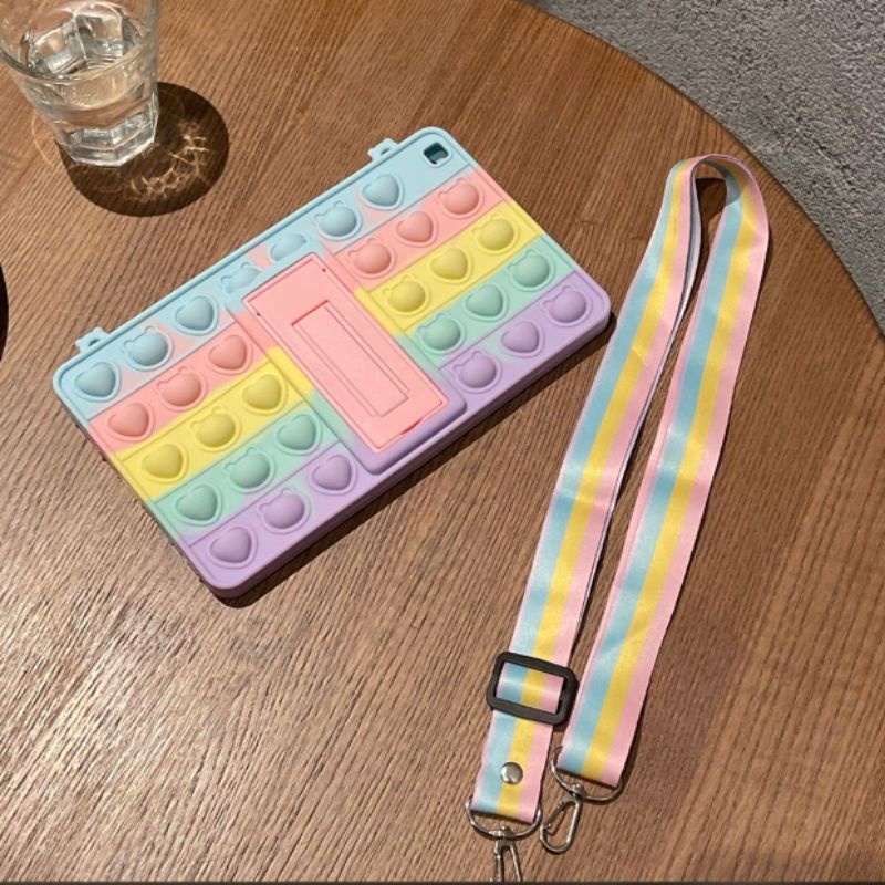 iPad Mini 1 2 3 4 5 6 POP IT SOFTCASE CASING RAINBOW BUBBLE POP IT LUCU