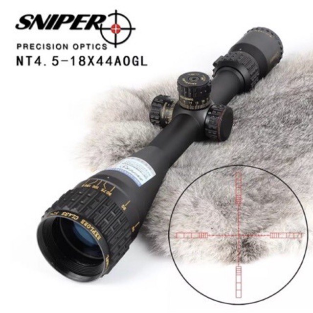 Telescope Sniper NT 4.5-18x44 AOGL RGB Riflescope Teleskop Sniper
