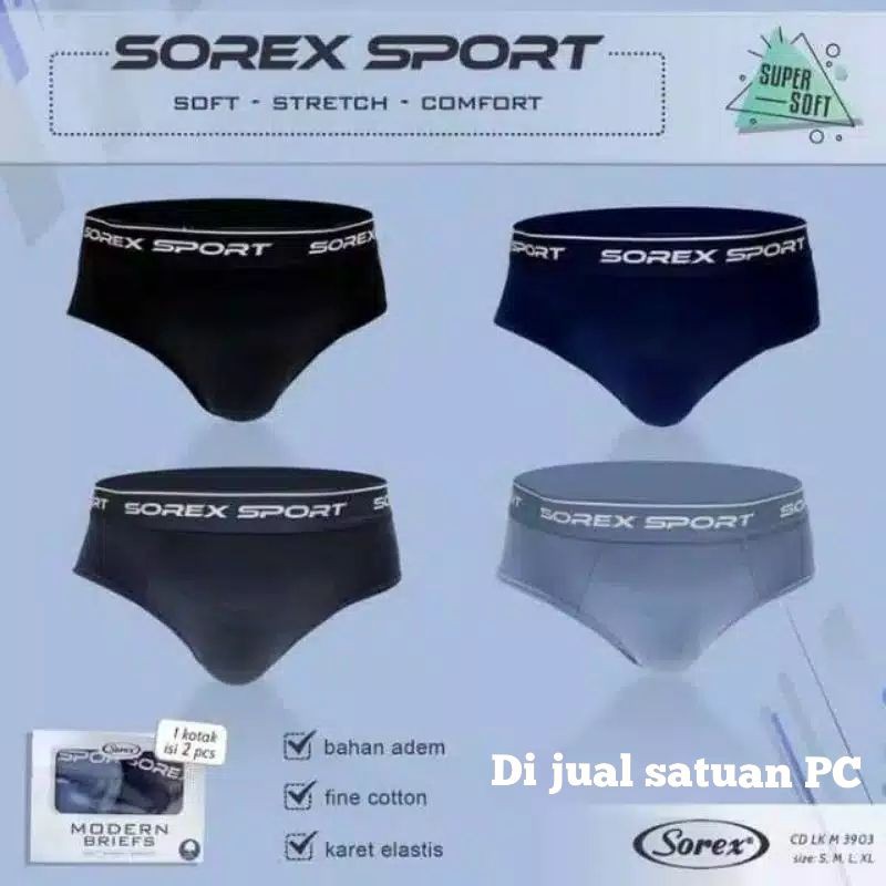 CELANA DALAM PRIA SOREX SPORT SEGITIGA M 3903 - GROSIR - TERMURAH