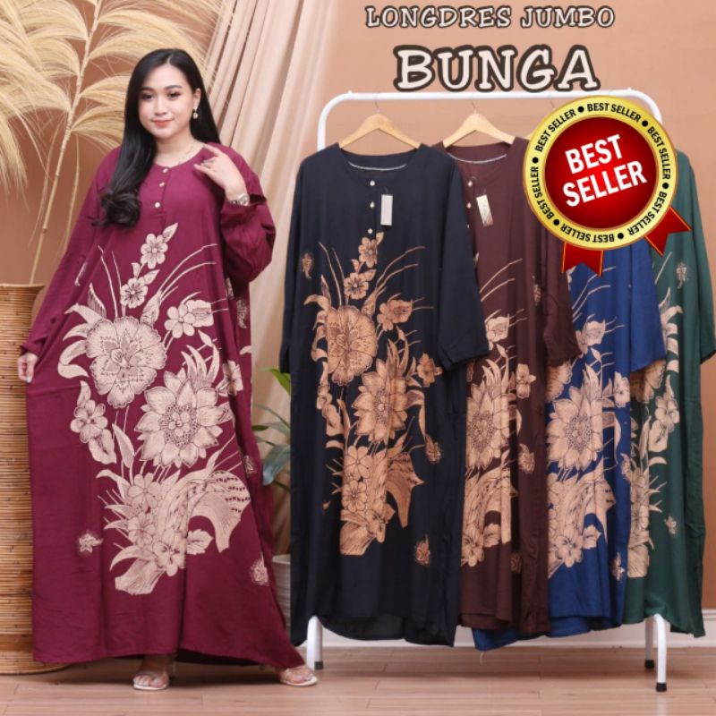 Daster jumbo ld 130 lengan panjang longdres jumbo busui lengan panjang harga terjangkau murah daster