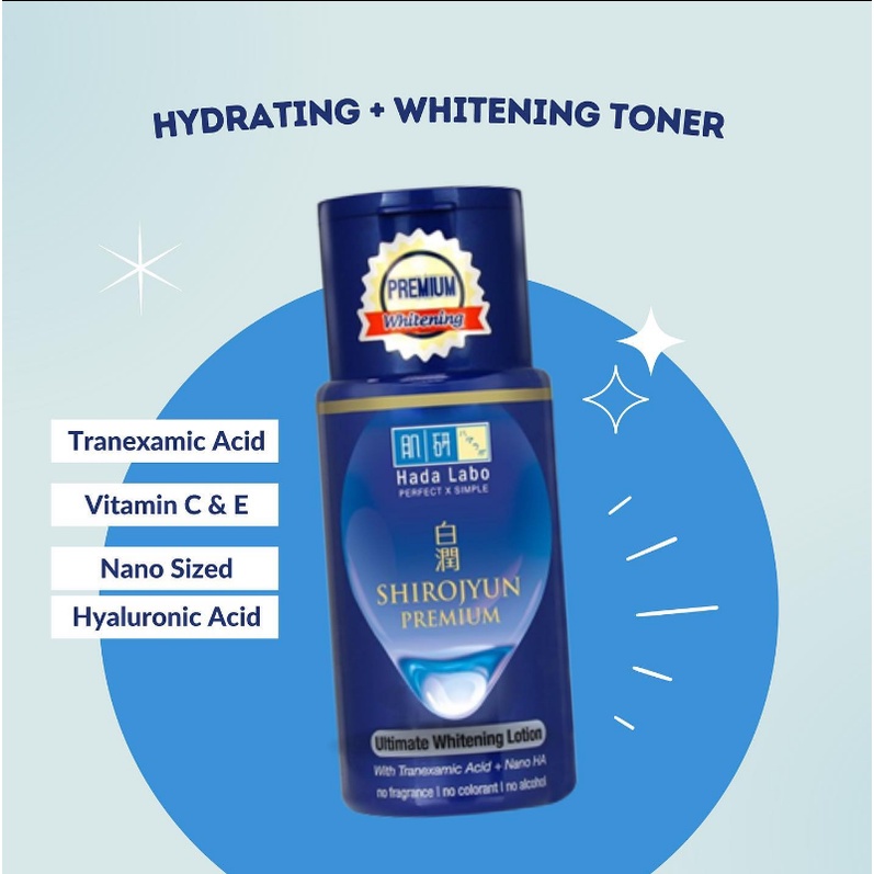 ORIGINAL Hada Labo Shirojyun PREMIUM Whitening Lotion 100ml / Hadalabo / LEDI MART