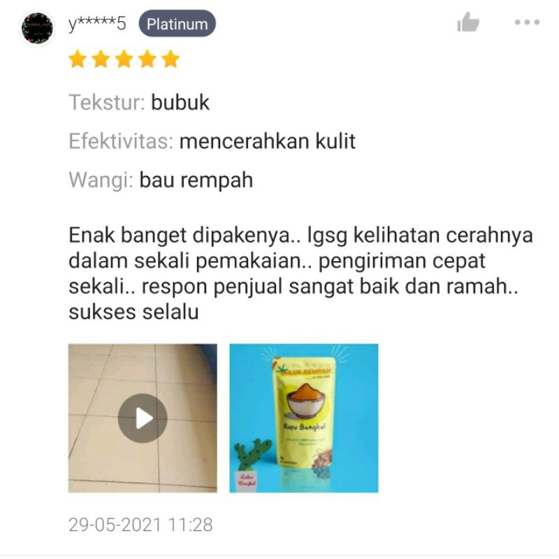 VIRAL LULUR REMPAH KAYU BANGKAL 10 gr 100% ORIGINAL