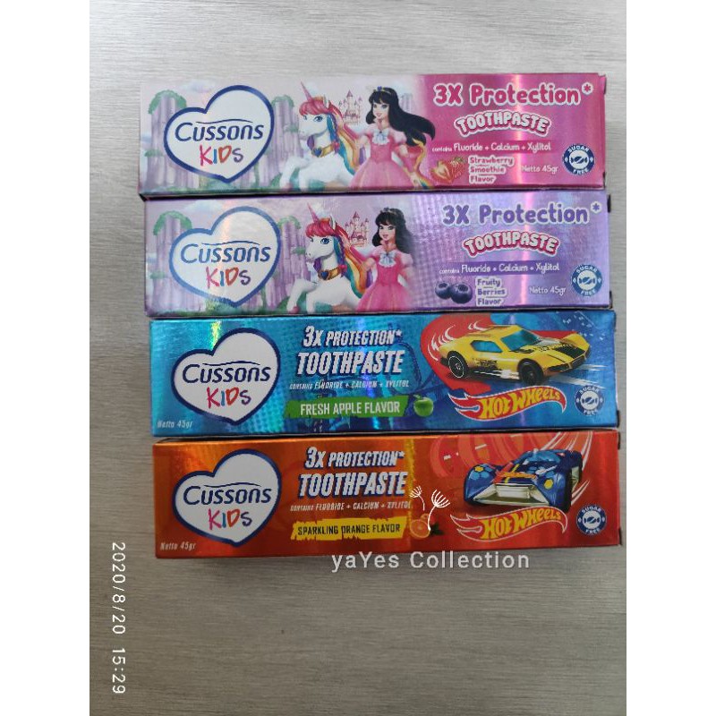 Pasta gigi New mulut anak cussons kids kid toothpaste tooth paste 45 gr free sugar rasa buah fruits