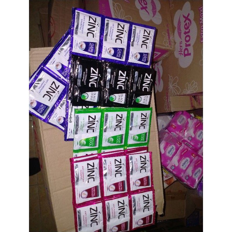 per renteng, Shampo Zinc rt isi 24sachet / 12 pasang | sampo zing | sampo zink