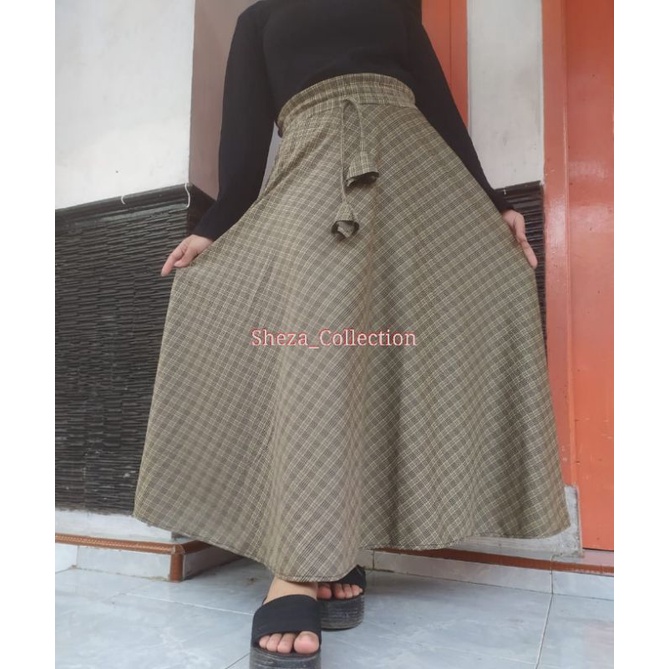 ROK MAYUNG TARTAN TALI LONCENG//ROK MAYUNG KOTAK MOTIF KOTAK-KOTAK