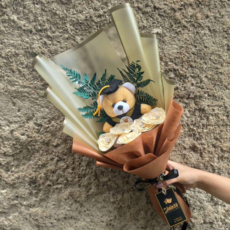 Bouket Boneka Wisuda Medium | Bouket Bunga | Premium