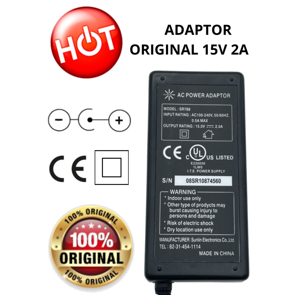 Promo ADAPTOR SPEAKER PROTABLE 15V 2A / 15V 3A CAS TIMBANGAN DIGITAL 15V 3A / 15V 2A AC POWER
