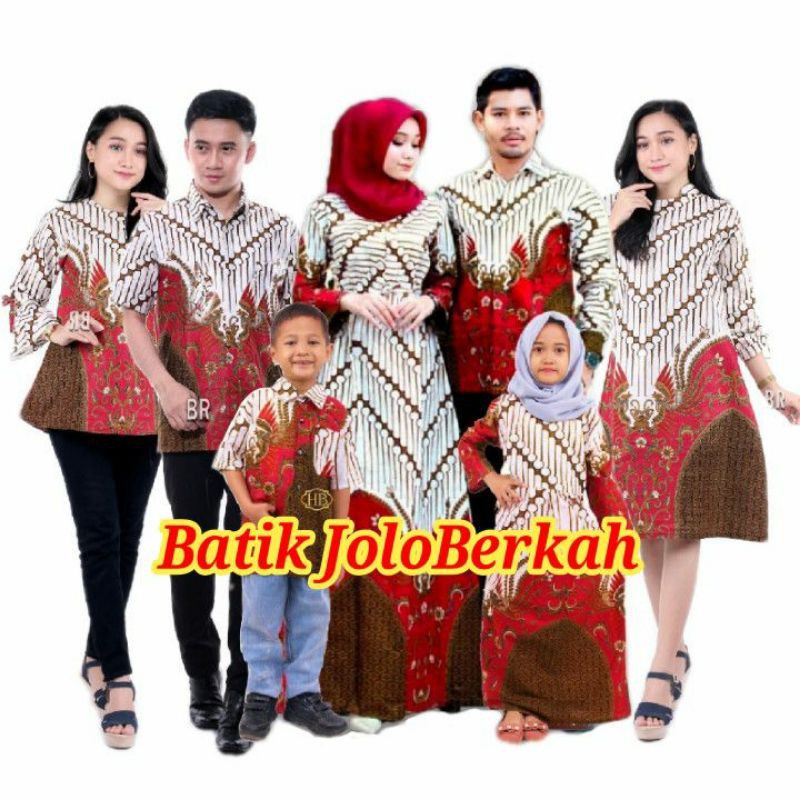 Batik Couple Keluarga Sania Ruffle Batik Ori Dnt Motif Presiden