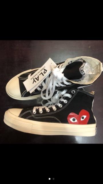 cdg black high tops