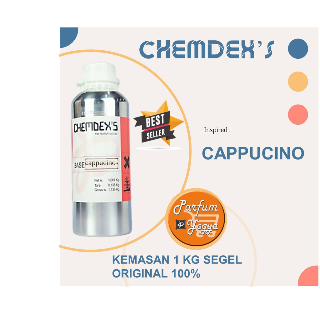 BIBIT PARFUM MURNI CHEMDEX'S CAPUCINO 1 KG SEGEL | CHEMDEX CAPUCCINO | BEST SELLLER | PARFUM UNISEX