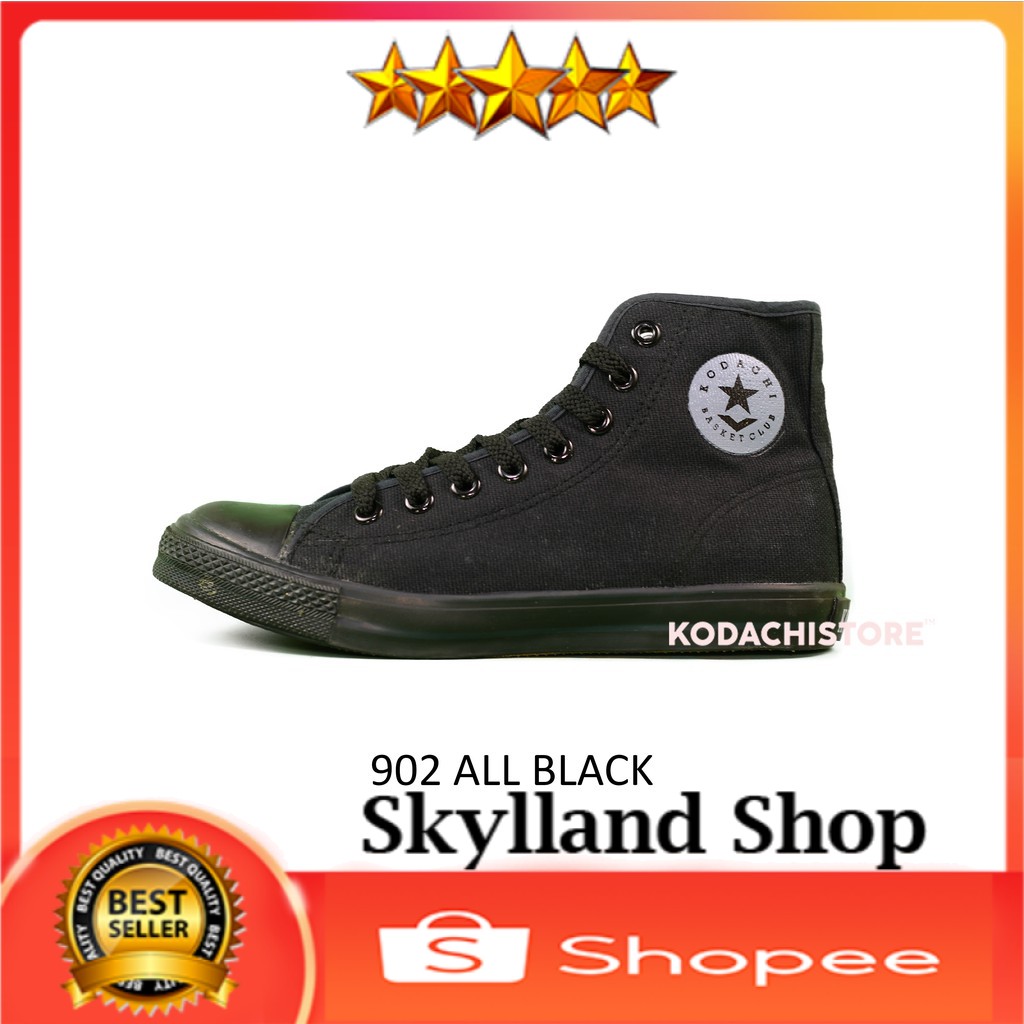 Sepatu Kodachi 901 High All Black - Vulcanized Shoes Kodachi Original