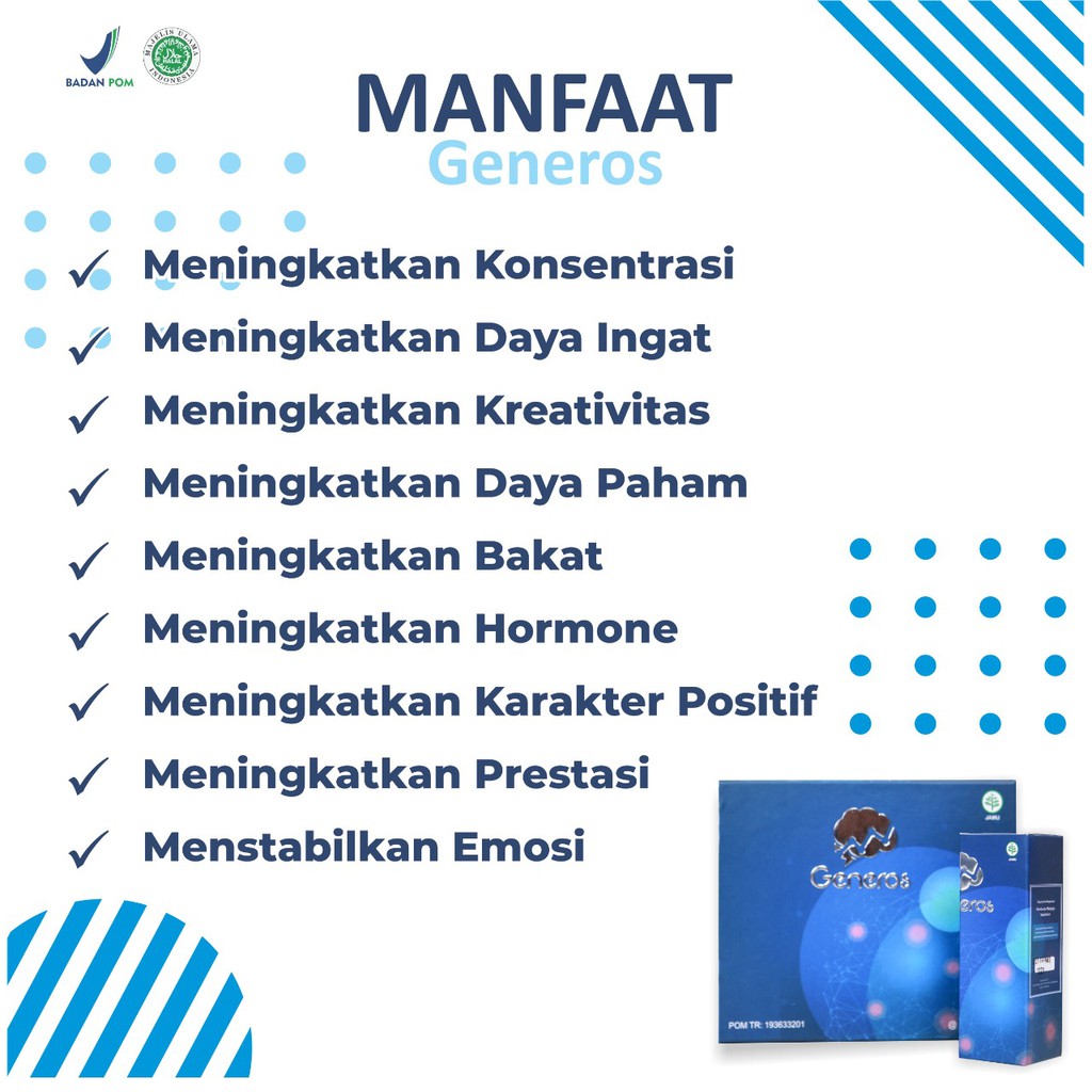 Generos Paket 5 Box - Nutrisi Multivitamin Otak Anak Speech Delay &amp; Menambah Kecerdasan &amp; Daya Ingat Perlancar Peredaran Darah Tubuh Isi 30ml