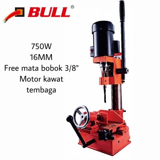 WM Mesin bor bobok chisel pahat kayu BULL MK361A