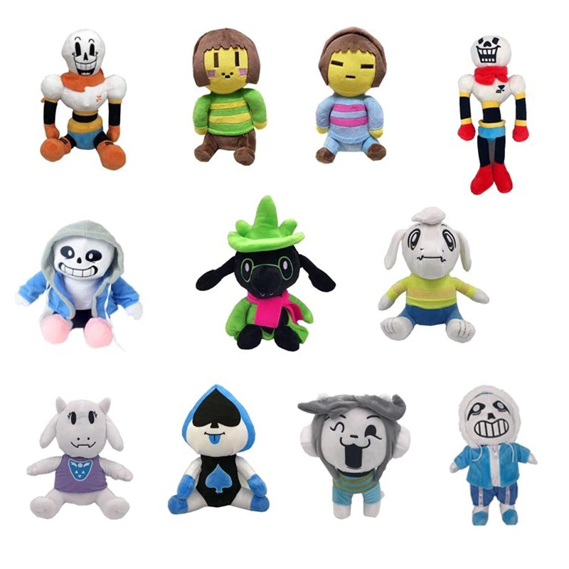 Boneka Anak 11 estilos 1 piezas 20-35 cm Undertale juguete de peluche Sans papiro registrar Chara