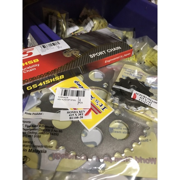 Gear SSS (Set) 415 : STREA GRAND : Size 13T~16T + 33T~40T + SSS HSB 110L Gold