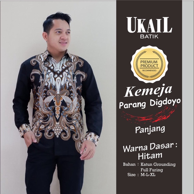 Kemeja Batik PARANG DIGDOYO FULL FURING Katun Halus Ori Solo