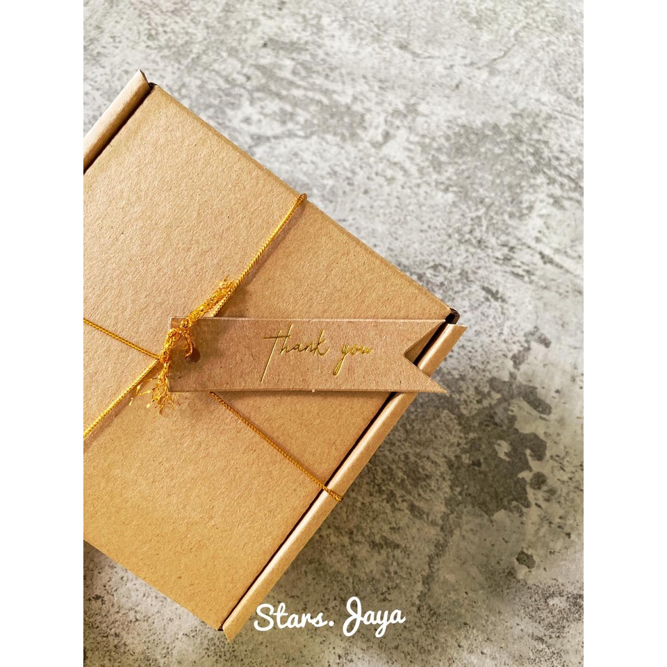 

Hang Tag Panjang Thank You / Tag Kraft Thank You Pack
