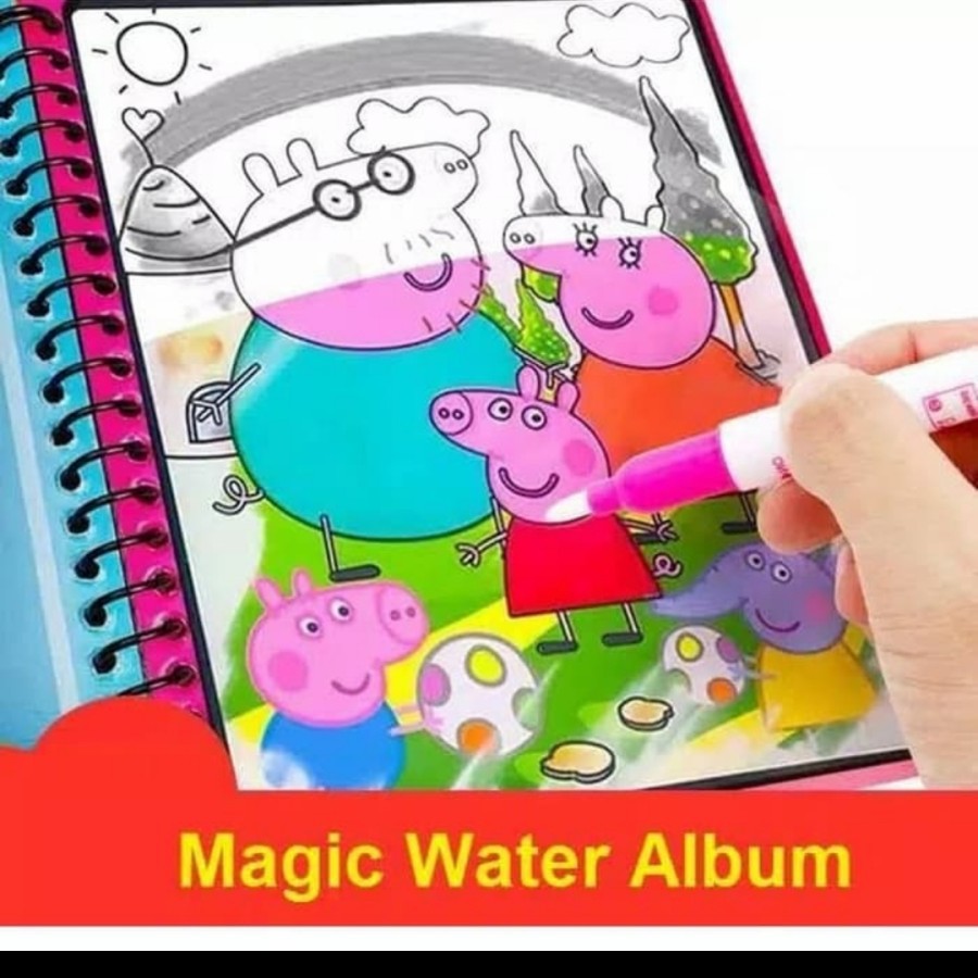 Magic Water Book buku gambar air ajaib mainan edukasi anak pulpen baby