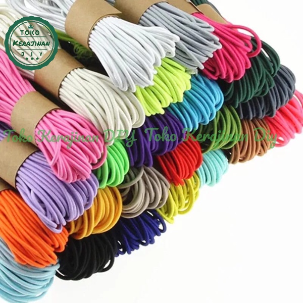 [ 5 Meter ] Tali Elastis 2.5mm Sengkelit Tali Karet String Strap Masker