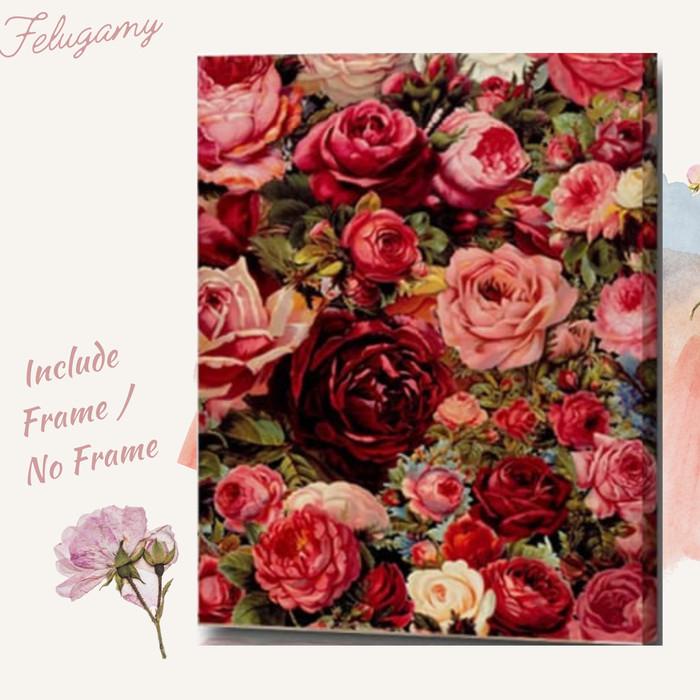 Termurahhh Paint | Paint By Number Termurah Berkualitas Lukisan Acrylic Bunga Mawar