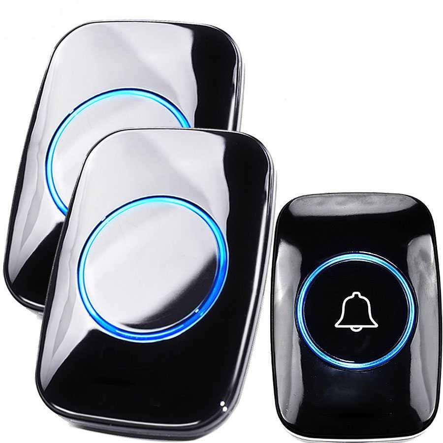 Bel Pintu Wireless Remote Doorbell 2PCS Receiver Bell Rumah Ruang Tamu Tanpa Kabel Murah