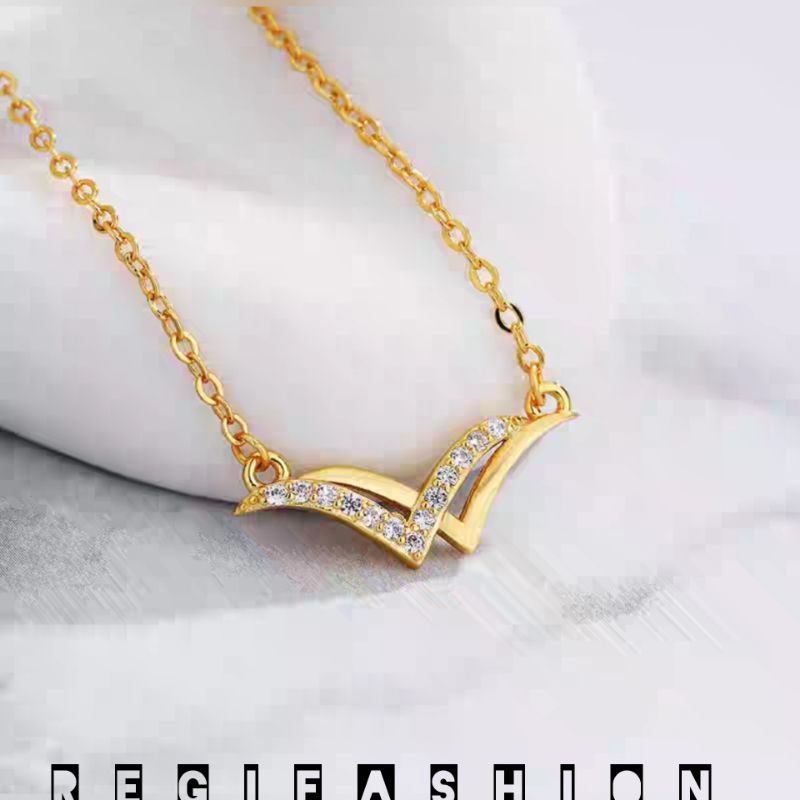 KALUNG WANITA TITANIUM ASLI KALUNG FUJI VIRAL FASHION WANITA KOREA ANTI KARAT TIDAK LUNTUR