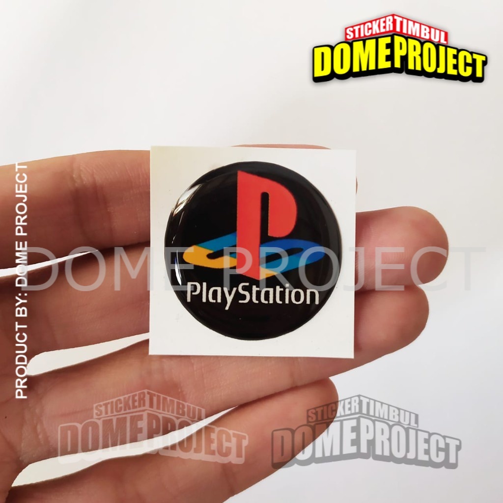 STIKER MOTOR TIMBUL MOTOR KACA MOBIL HELM KOPER EMBLEM 3D LOGO PLAYSTATION CLASSIC AESTHETIC KEREN WATERPROOF SATUAN