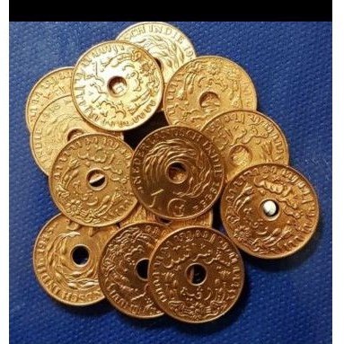 Uang kuno 1 Cent Bolong