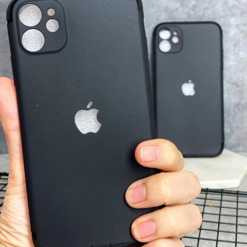 [PRODUK M0J] IPHONE 11 11 PROMAX 11 PRO CASE LOGO APPLE SOFTCASE BLACK PREMIUM SILIKON HITAM SOFT KA