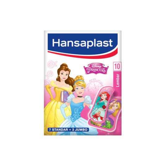 ISI 10 LEMBAR HANSAPLAST Kain Elastis &amp; Disney Series - Plaster Pelindung Luka dari bakteri ens