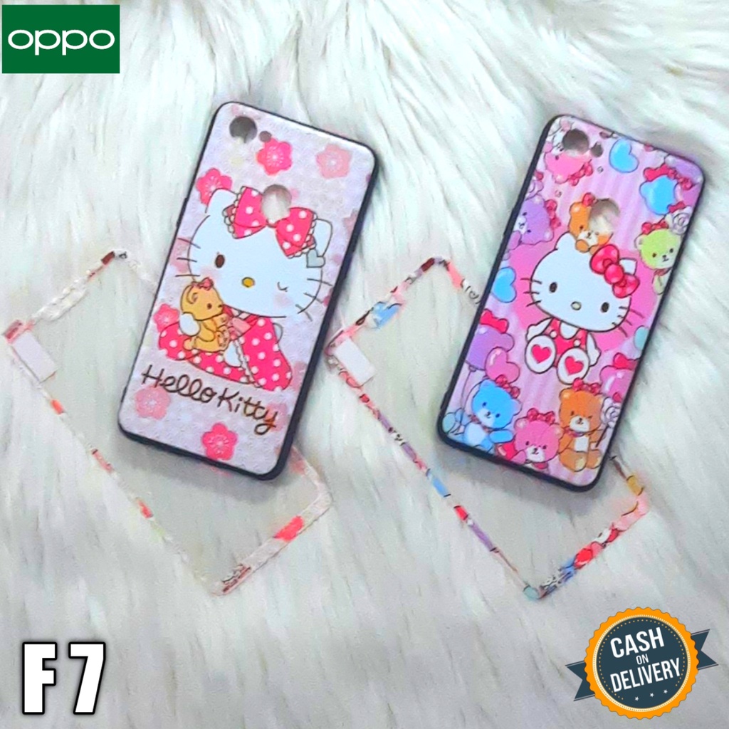 Casing Oppo F7 Case Fuze Carachter + Tempered Glass