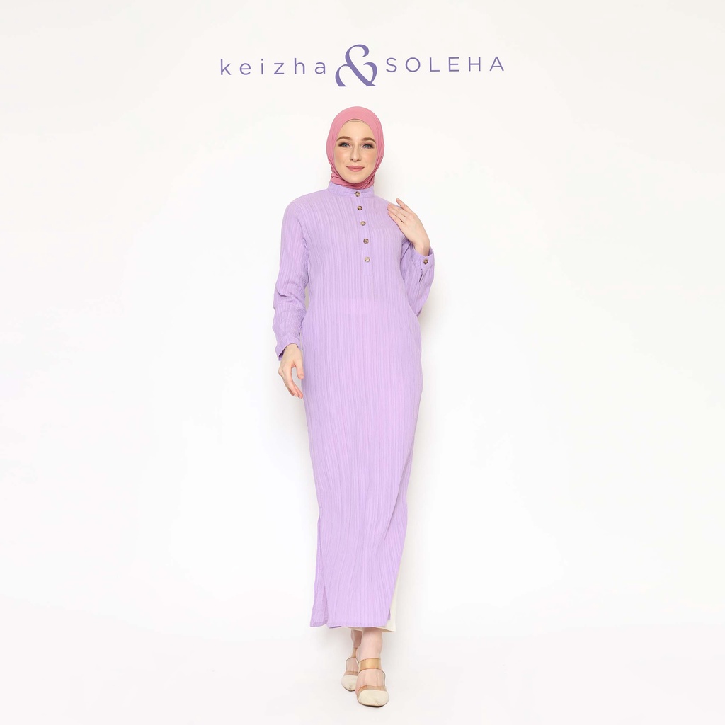 KEIZHA & SOLEHA Dress Seraty - Gaun Terusan Pakaian Muslimah Baju Rok-1