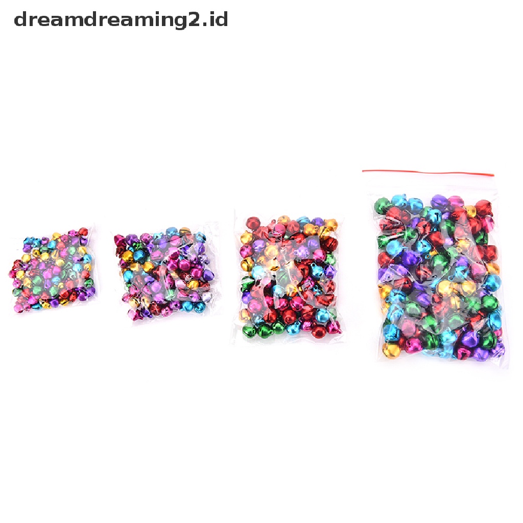 100pcs / Set Lonceng Kecil Warna-Warni Untuk Dekorasi Liontin / Kerajinan DIY