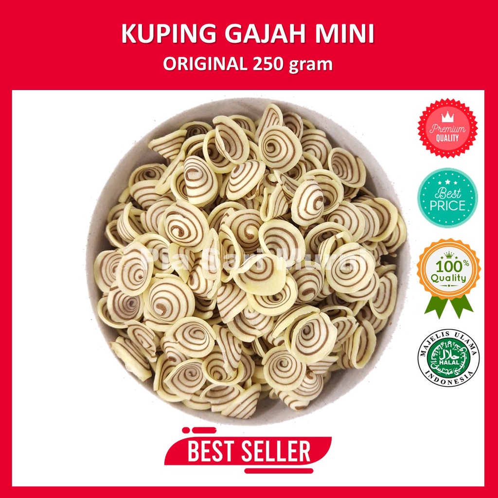 

Kuping Gajah Mini Original 250 gram Manis Renyah