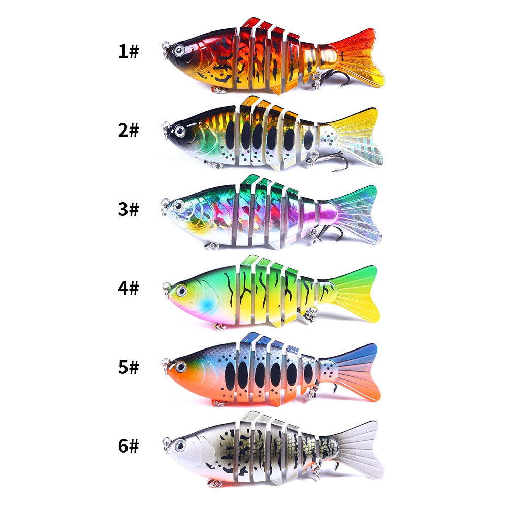 HENGJIA 1 PCS 10 cm 15.6g/23g Fishing Lure Hard Swimbait Casting Minnow Sea Bass Trout 7 Segment Lures Umpan Laser Bait