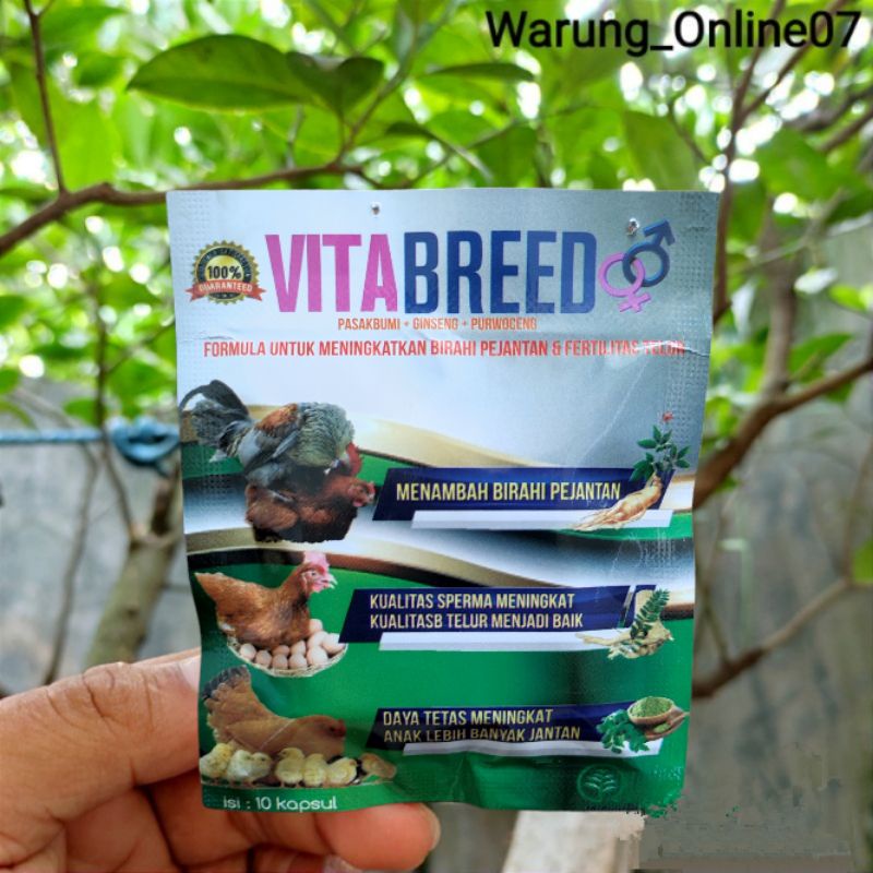 VITABREED Meningkatkan Birahi Pejantan dan Betina Multivitamin Hormon Kawin Untuk Indukan Ayam Bangk