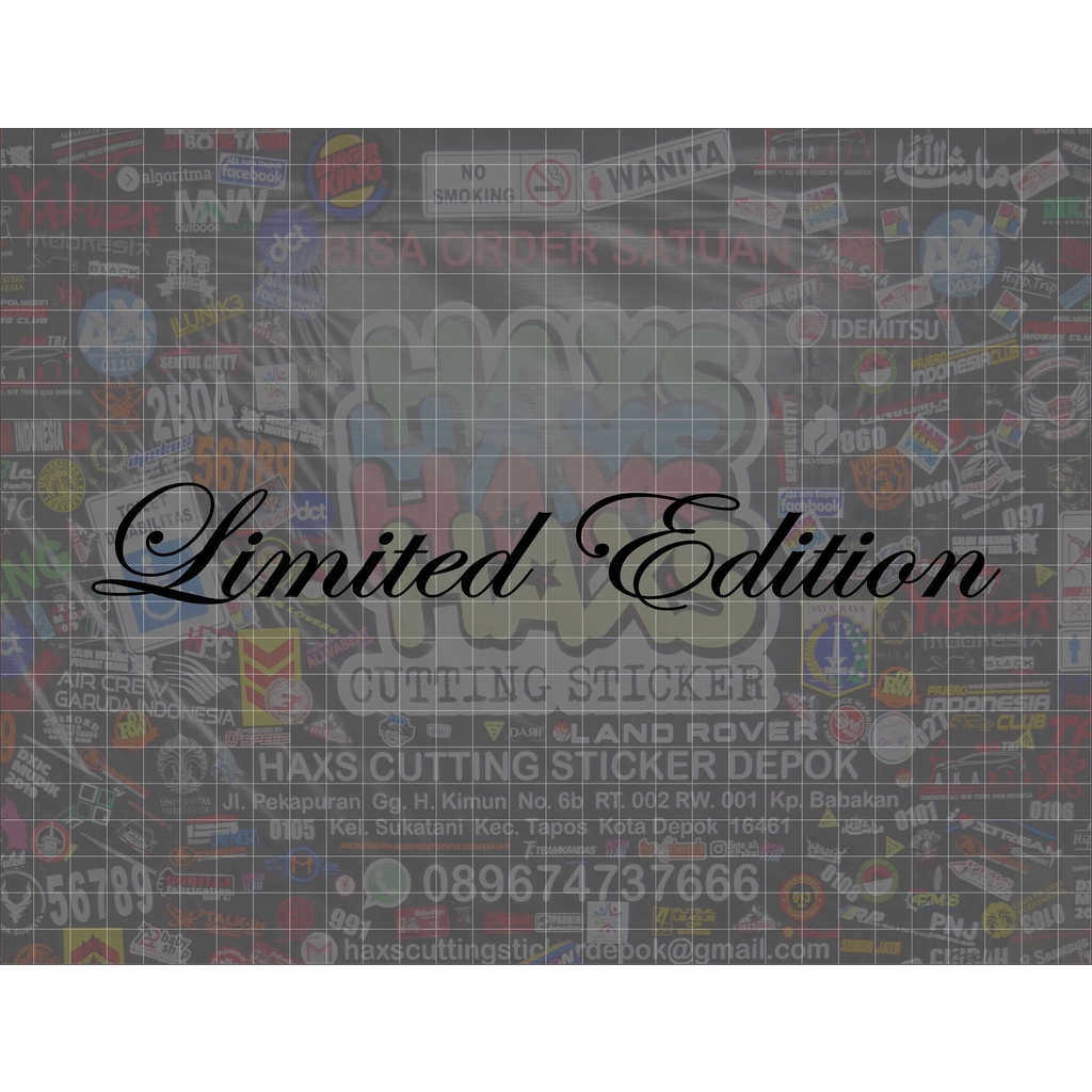 Cutting Sticker Tulisan Limited Edition Ukuran 25 Cm