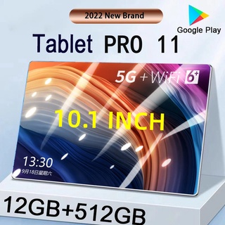 Baru 5G tablet GALAXY PRO 11 ROM12GB+512GB Android tablet 10.1 inch HD kamera kartu ganda koneksi WIFI 4G/5G siswa belajar tablet home office tablet murah