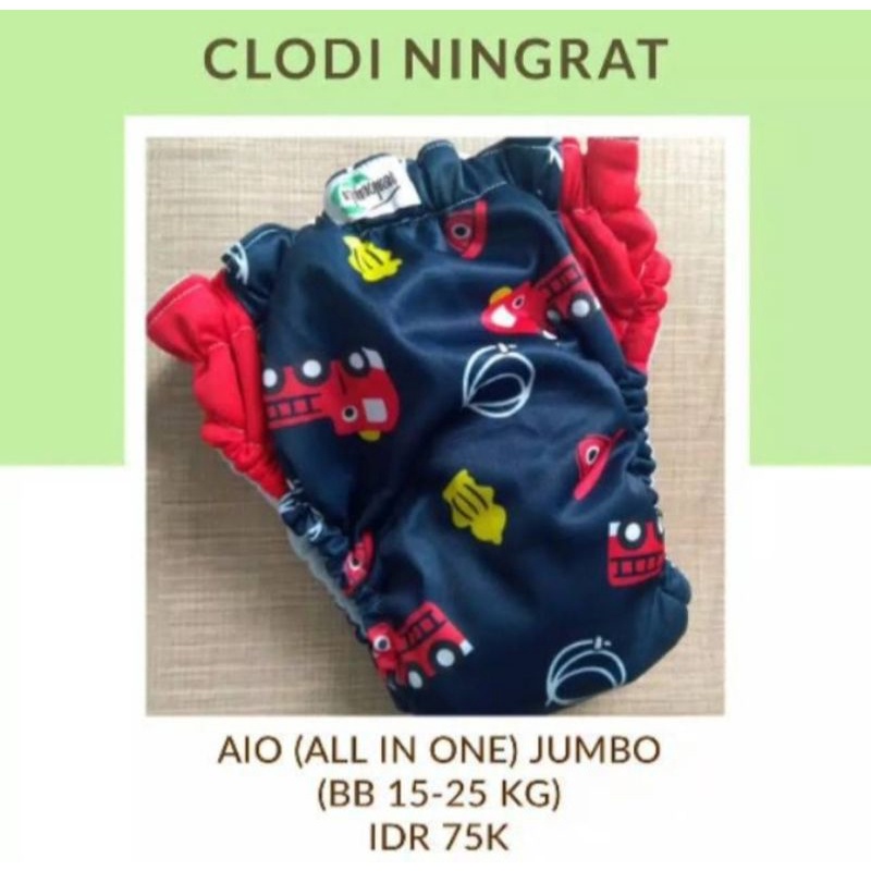 Clodi Ningrat Size jumbo 14-25 kg / Clodi popok cuci ulang/ Clodi Ningrat Aio Jumbo